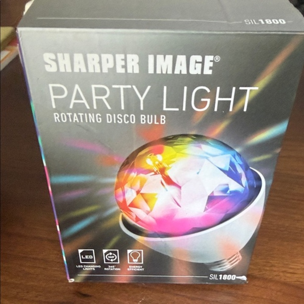 Sharper Image Rotating Disco Light - Vibrant Multicolor